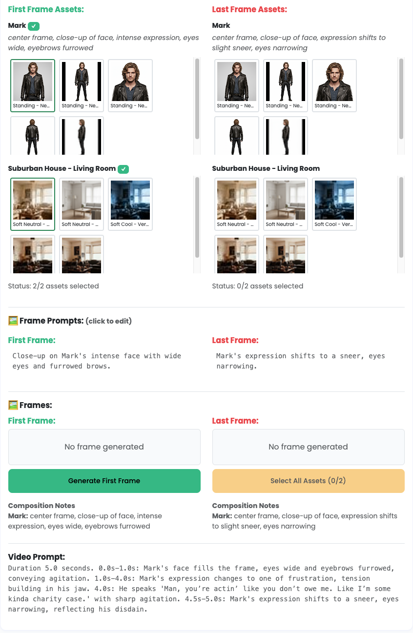 Frame generation interface